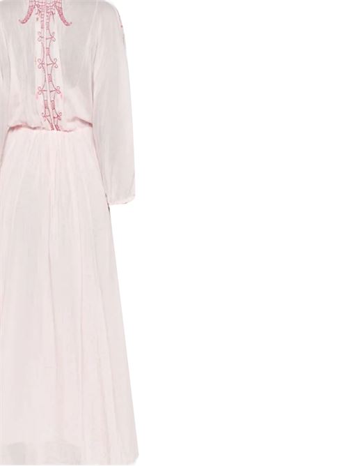 Cotton and silk voile dress with eden embroidery Forte forte | 12332LIGHT ROSE